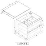CERANO - Koupelnová skříňka Carole + deska pod umyvadlo Navira Slim - 18 mm - betonově šedá - 60x49,8x46 CER-8050BD82985