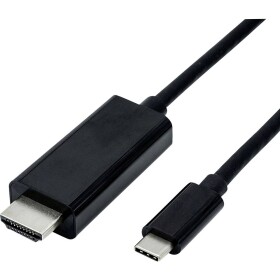 Roline USB-C® / HDMI kabelový adaptér USB-C ® zástrčka, Zástrčka HDMI-A 2.00 m černá 11.04.5841 Kabel pro displeje USB-C®