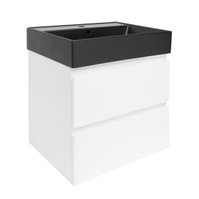 Koupelnová skříňka s umyvadlem SAT B-Way 59x50x45 cm bílá lesk BWAY260WU2BB BWAY260WU2BB