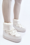Dámské bílé zimní boty s vázáním Toolsa 41/42