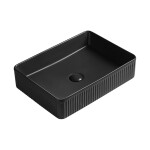MEXEN - Grovo umyvadlo na desku reliéf 50 x 34, černá mat 22305085