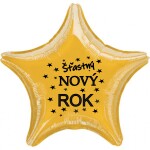 Balónek fóliový Šťastný NOVÝ ROK zlatá hvězda Balonky.cz Balónek fóliový Šťastný NOVÝ ROK zlatá hvězda Balonky.cz