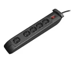 V7 Surge Protect černá / Přepěťová ochrana / 5 zásuvek / 1050J / 1 m kabel (SA0501B-8E5)