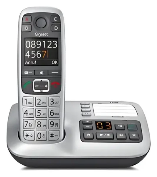 Gigaset E560A platinová / DECT bezdrátový telefon (S30852-H2728-B101)