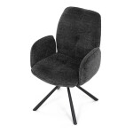 Jídelní židle, černá, hladká látka, DCH-D1330 BK2