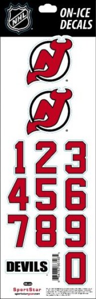 Sport Star Samolepky na helmu New Jersey Devils NHL Decals Red