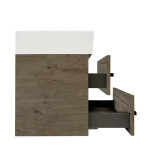 Koupelnová skříňka s umyvadlem a černou úchytkou SAT Cube Way 60x53x46 cm dub Wellington mat CUBE46C602DWSATCW CUBE46C602DWSATCW