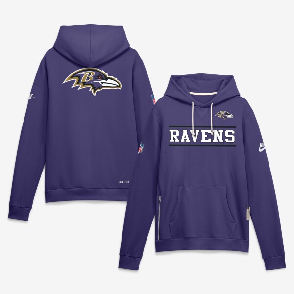 Nike Mikina Baltimore Ravens NFL Standard Issue Replay Officials Alternate Dri-FIT Hoodie Velikost: 4XL