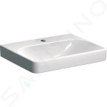 GEBERIT - Smyle Square Umyvadlo 600x480 mm, bez přepadu, otvor pro baterii, bílá 501.732.00.1