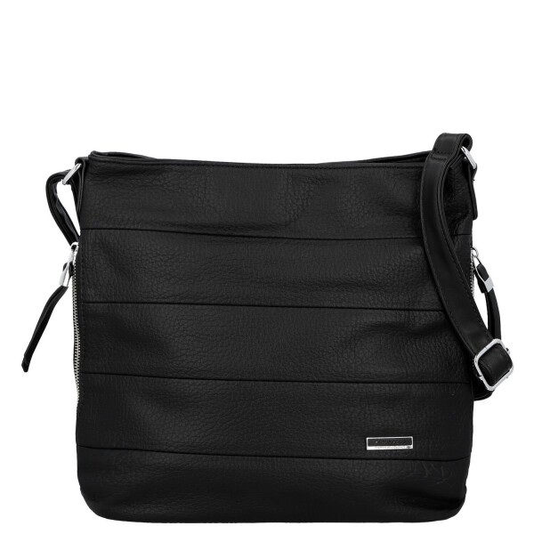Trendy dámská koženková crossbody kabelka Alena, černá