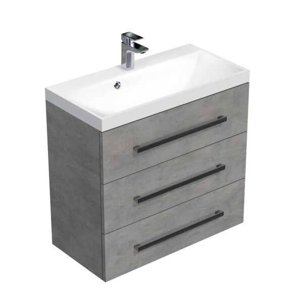 Koupelnová skříňka s umyvadlem SAT Cube Way 80x76,5x40 cm beton CUBE2803BE CUBE2803BE