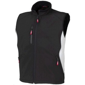ISSA - Industrial Starter Vesta softshellová VEGA černá polyester/spandex, s jemným syntetickým flaušem 2XL černá