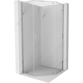 MEXEN - Exo sprchová kout pětiboký křídlový 90 x 90, transparent, chrom 812-090-090-01-00