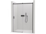 CERANO - Sprchové posuvné dveře Santoro L/P - 8 mm - černá matná, transparentní sklo - 130x195 CER-8050BD7261