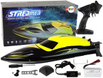 Mamido Motorový člun na dálkové ovládání Streamer R/C 2,4 GHz žlutý