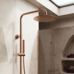 REA - Kulatá dešťová sprcha JS-P014BRG 25cm Brush Copper REA-P8602