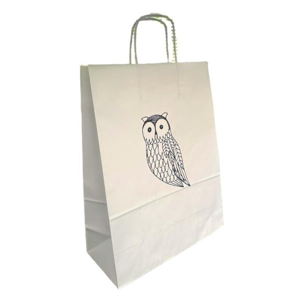 Be Nice Dárková taška - Sovička bílá (velká)