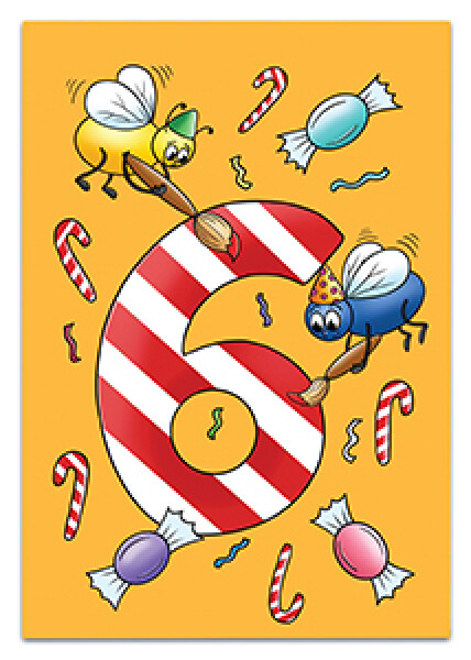 Přání K - Číslo dětské 6