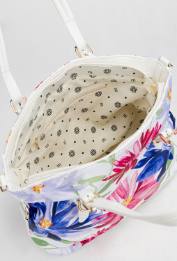 Monnari Bags Dámská kabelka květinovým vzorem Multi White OS