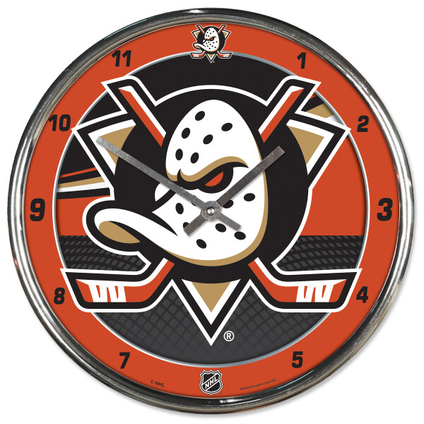 Wincraft Hodiny Anaheim Ducks NHL Chrome Clock