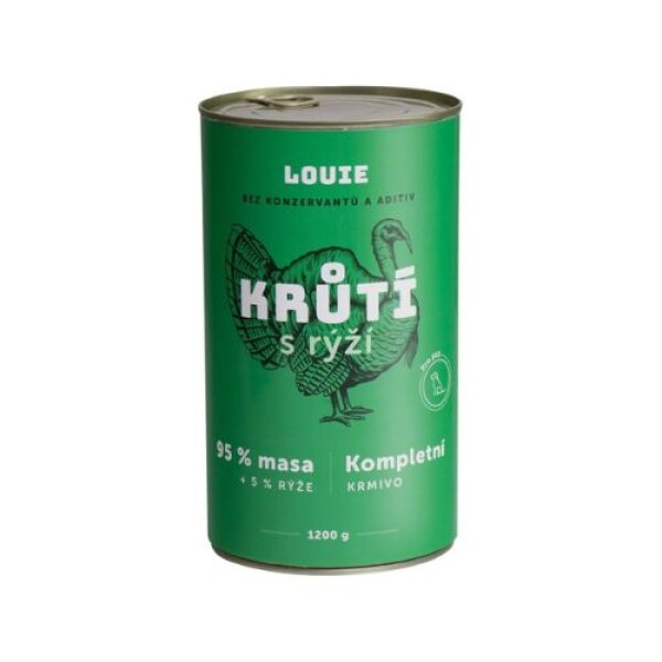 Louie konzerva Krůtí s rýží Hmotnost: 1200g