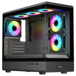 EVOLVEO Ursus, skříň mATX, 6x ARGB ventilátor 120mm, skleněná bočnice + přední panel EDF_547205