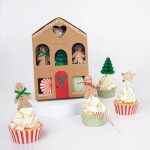 Meri Meri Sada na pečení cupcakes Gingerbread 24 ks, hnědá barva, papír