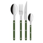 SABRE PARIS 4-dílná sada příborů Bistrot Brillant – Green, zelená barva, kov