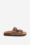 Dámské pantofle Khaki s přezkami Lee Cooper LCW-26-35-4451L 40