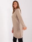 Dámský oversize pletený svetr SW-8013.14P tm. béžový - Badu one size