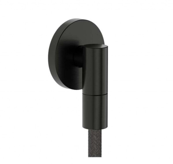 HANSGROHE - FixFit Fine S Nástěnné kolínko, kartáčovaný černý chrom 28882340