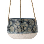 Bloomingville Závěsný obal na květiny Mowbray Blue, modrá barva, keramika