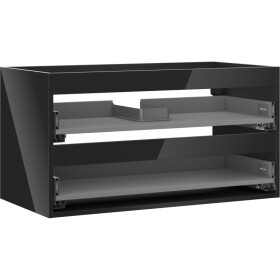 MEXEN - Box-A skříňka pro umyvadlo 90, 2 zásuvky, černá lesk 91AX0-0900-470-2-70