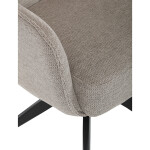 Židle jídelní, taštičkové pružiny v sedáku, 180° otočný mechanismus, lanýžová voděodolná látka, černý kov