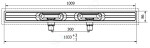 I-Drain - Linear 54 Nerezový sprchový žlab, délka 1000 mm, dvojsifonový s hydroizolací ID4M10002X1