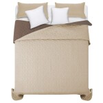 DumDekorace Oboustranný přehoz na manželskou postel hnědé barvy 200 x 220 cm