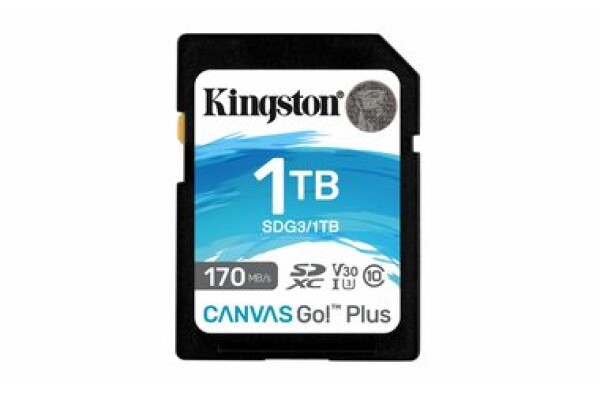 Kingston Canvas Go! Plus SD 1TB / UHS-I V30 / U3 / Class 10 (SDG3/1TB)