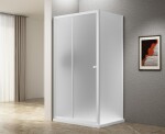 AQUALINE - UGGA obdélníkový sprchový kout 1200x900, sklo Brick, bílá AWS120-02