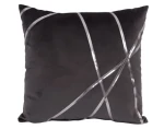 Dekorační polštář Vanessa 45x45 cm, antracitový s pruhy