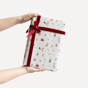 Bella Rose Vánoční balicí papír Vánoční myšky – 5 m, béžová barva, papír