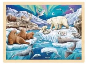GOKI Dřevěné puzzle Polární noc