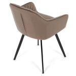 Jídelní židle, hnědá, sametová látka, DCH-425 BR4