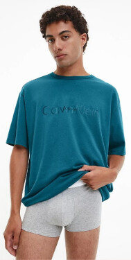 Pánské tričko NM2355E CGQ petrolej Calvin Klein petrolejová