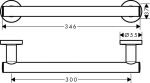 HANSGROHE - Logis Universal Madlo, délka 35 cm, chrom 41713000