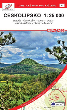 Českolipsko 1:25 000 83 Turistické mapy pro kažhého