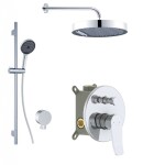 Kielle - Nefia Baterie pod omítku pro 2 spotřebiče, s příslušenstvím a s tělesem, chrom 20627SP50