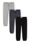 Tepláky slim-fit s elastickým pasem a stahovací šňůrkou 3pack Minoti 29FLEECE287 - 98/104 | 3/4let