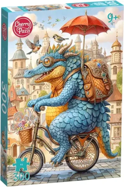 CHERRY PAZZI Puzzle Ještěr na kole