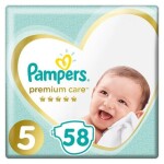 Pampers Premium Care Jumpo Pack Junior (58 ks) / Plenkové kalhotky / Velikost 5 (11-16 kg) (8001841104997)