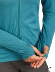 ICEBREAKER Wmns 360 Realfleece Elemental LS Zip Hood, Topaz (vzorek) velikost: S